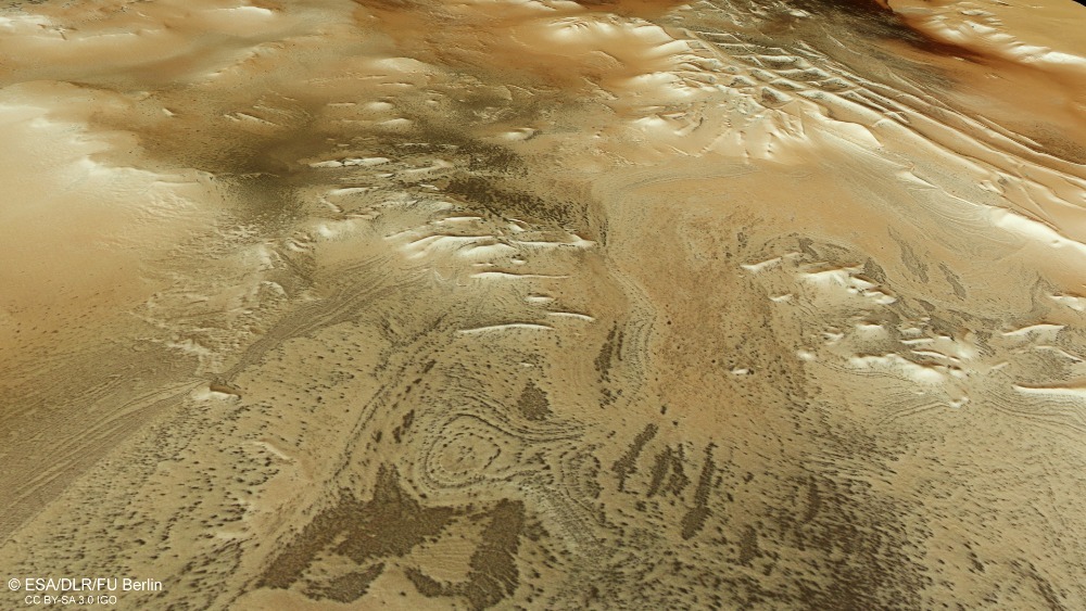 выглядит весна на Марсе Фото с южного полюса соседней