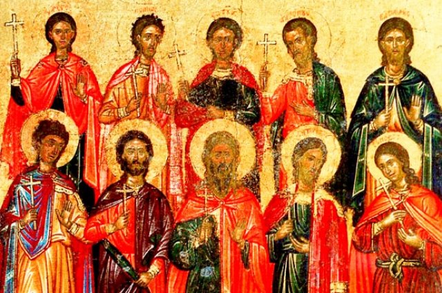 Десять мучеников Критских. Икона. XVII в. Византийский музей, Афины, Греция.