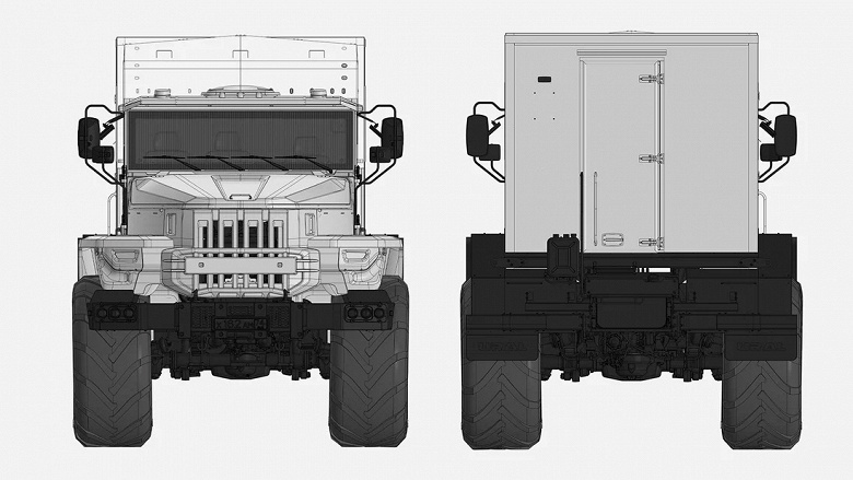 6 ведущих колес, привод даже в прицепе, работа при -50 градусах Цельсия и способность штурмовать брод глубиной 1,3 метра. «Урал» запатентовал арктический автопоезд
