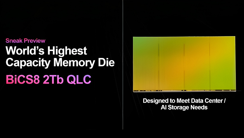 Western Digital представила первый в отрасли чип памяти 3D QLC NAND емкостью 2 Тб